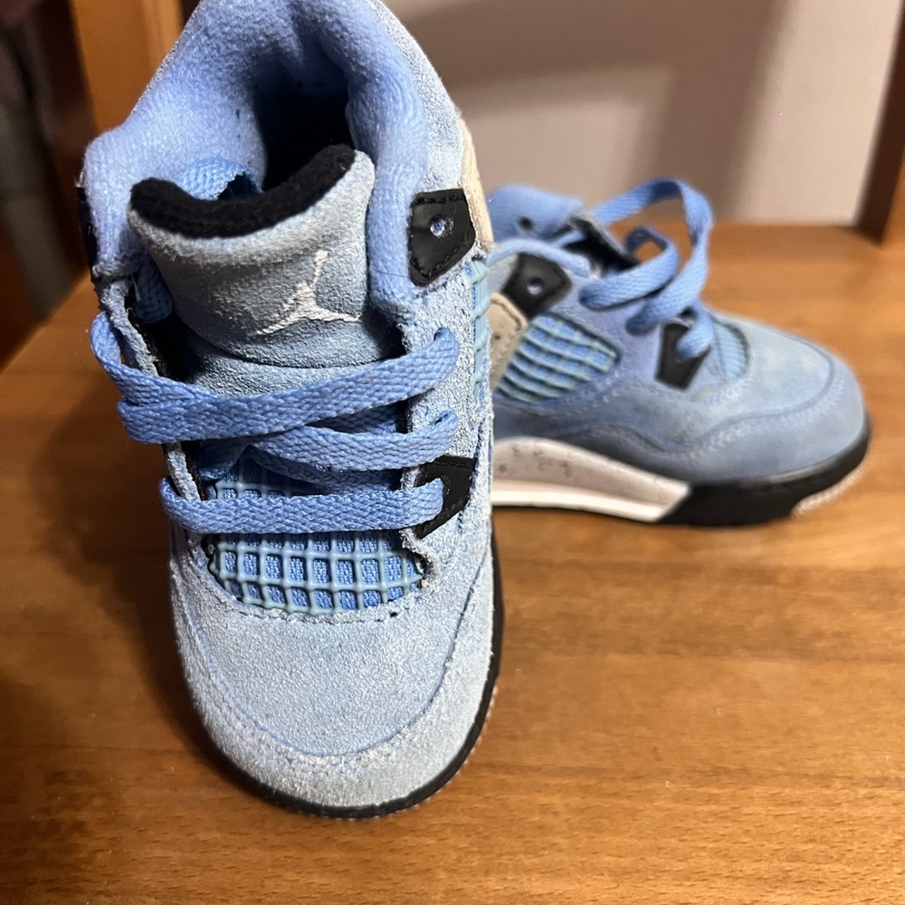 Jordan Kids Sky Blue, Gray and Black Sneakers